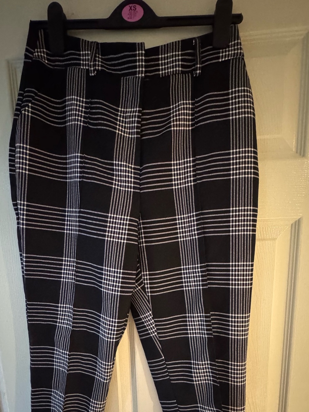 ASOS design woman’s Black Plaid Stretch Dress Pants